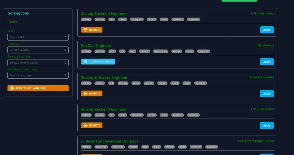 Golang Jobs: Discover Remote Go Developer Opportunities