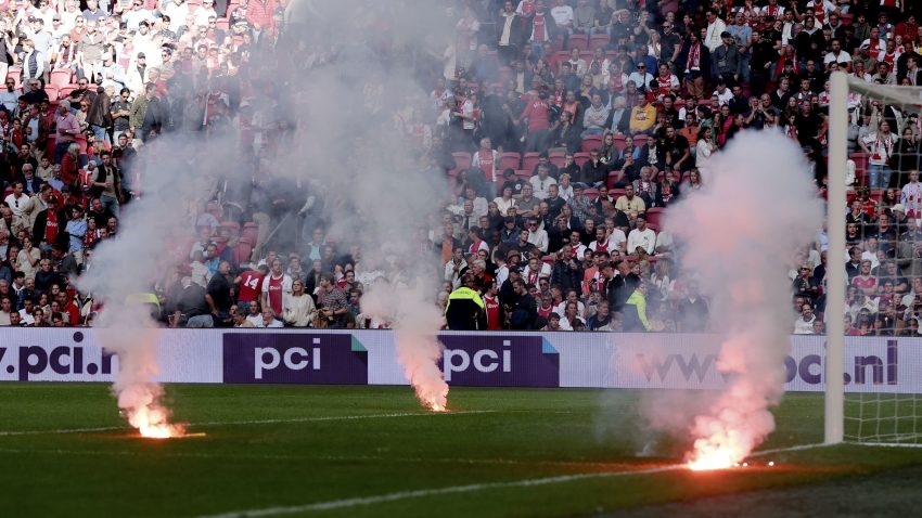 Ajax Match Fireworks Incident Abandoned in 6th Minute