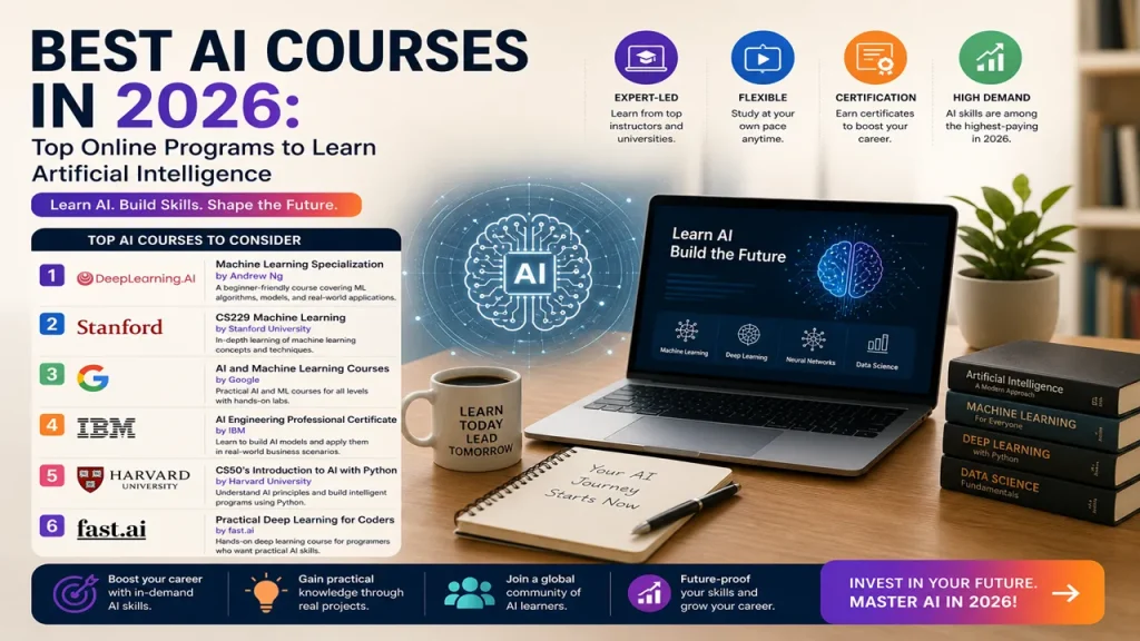Best AI Courses in 2026 Top Online Programs to Learn Artificial Intelligence