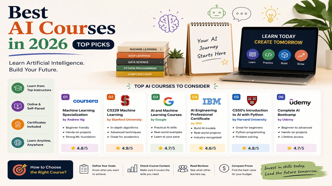 Best AI Courses in 2026 (Top Picks)