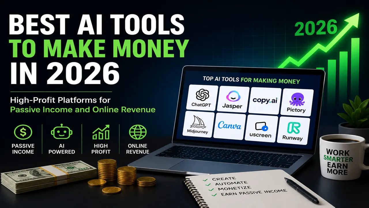 Best AI Tools to Make Money in 2026 High-Profit Platforms for Passive Income and Online Revenue