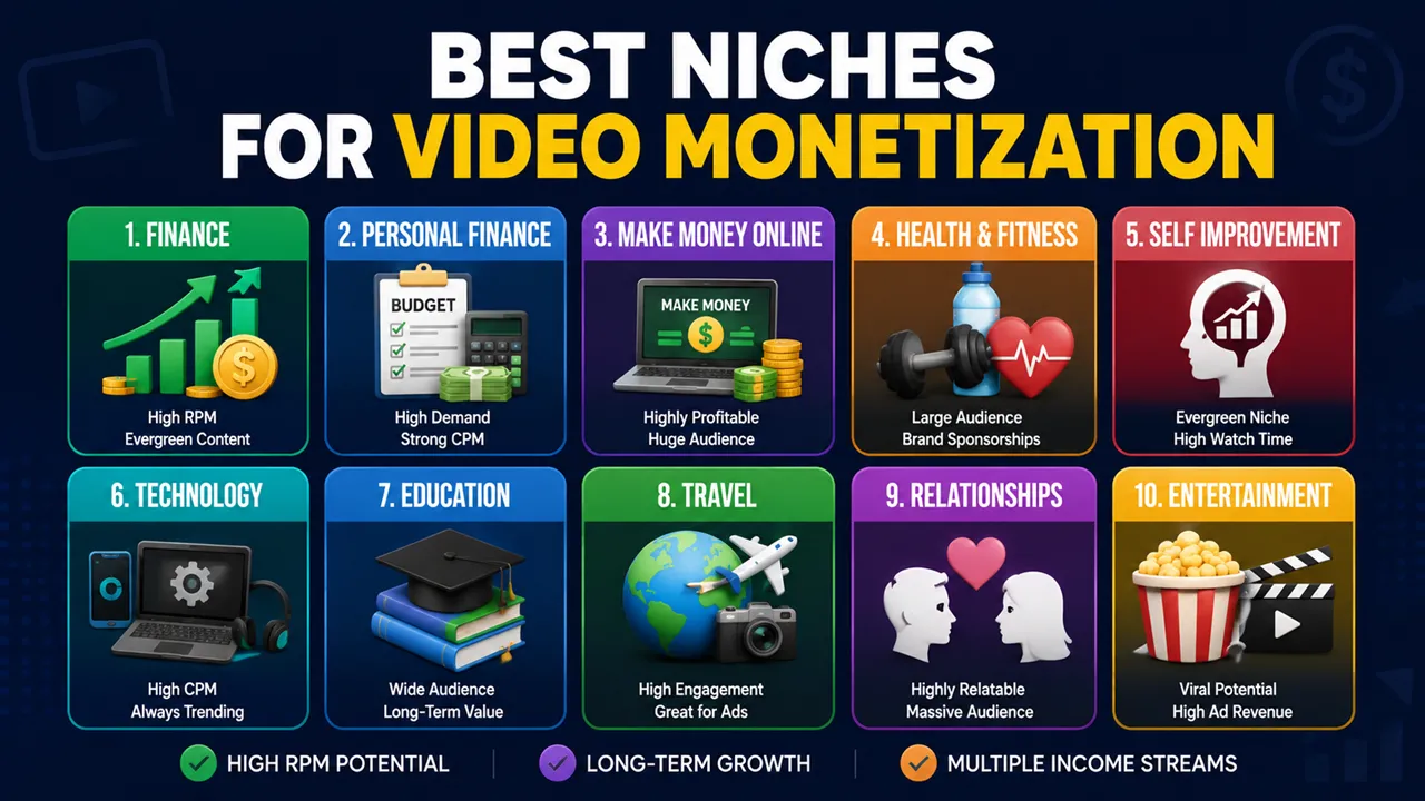 Best Niches for Video Monetization