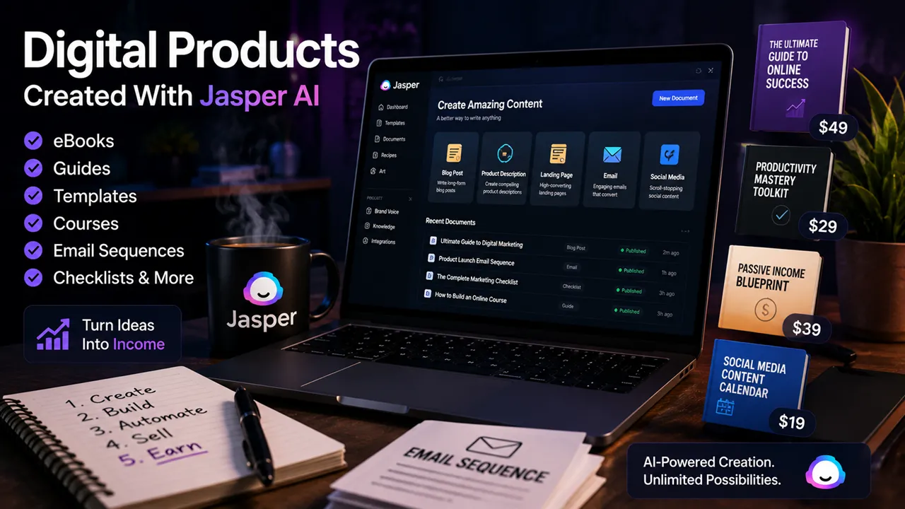Digital Products Created With Jasper AI