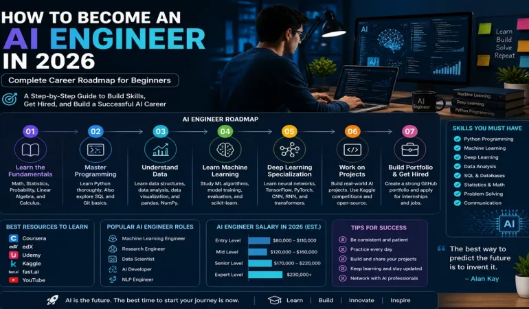 How to Become an AI Engineer in 2026 The Complete Beginner-to-Advanced Career Roadmap for Long-Term Success
