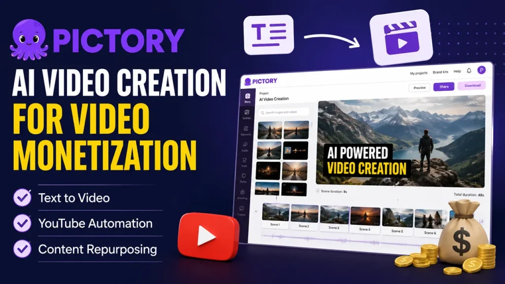 Pictory AI for Video Monetization