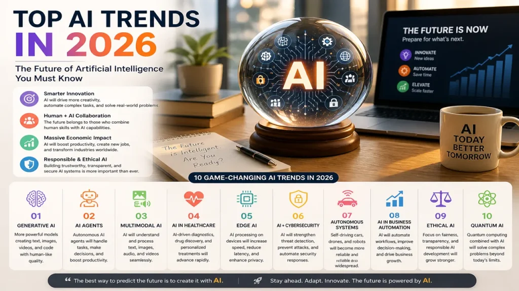 Top AI Trends in 2026 The Future of Artificial Intelligence You Must Know