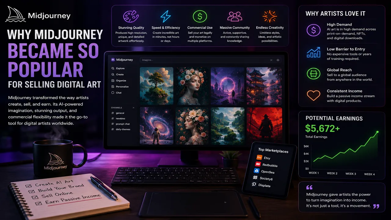 Why Midjourney Became So Popular for Selling Digital Art